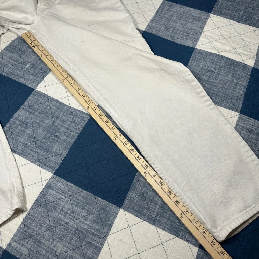 Vintage 90s Levis 550 Relaxed Fit Jeans White Denim Made in USA 36x30 00550-4841